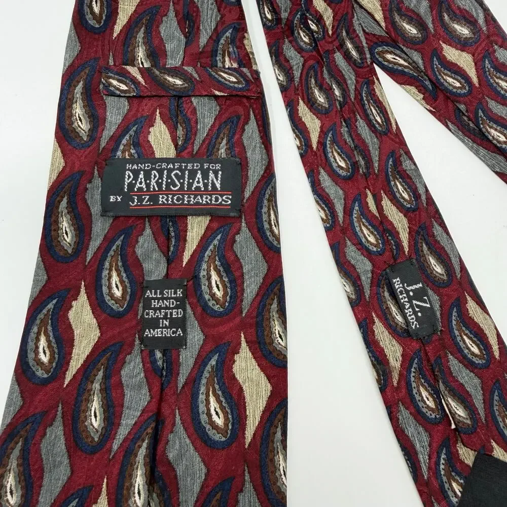 Vintage J.Z. Richards Parisian All Silk Paisley Tie